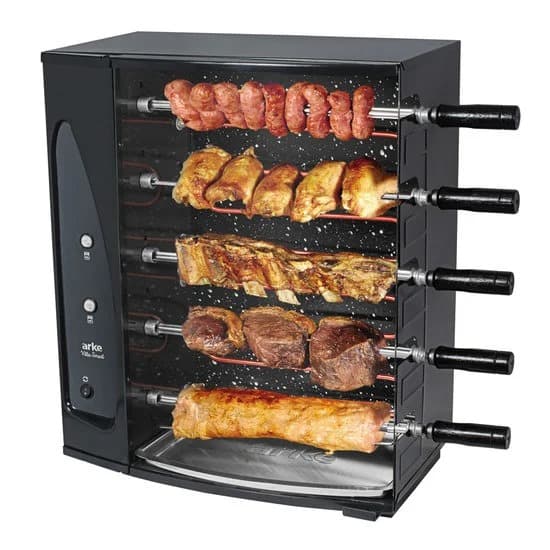 Assador Elétrico Rotativo Arke Vitta Smart 05 Espetos 220V